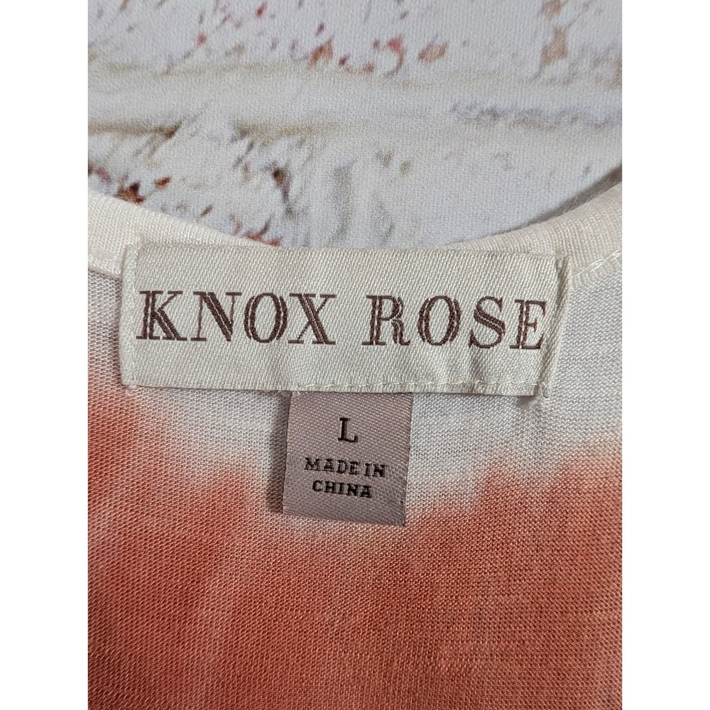 Knox Rose Maxi Dress Womens Large Pink Orange Tie Dye Sleeveless Tiered Boho - Picture 3 of 6